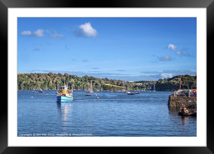 St Mawes Harbour Cornwall  Framed Mounted Print by Jim Key