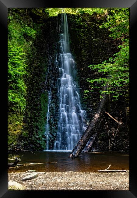 Falling Foss Framed Print by Andrew  Sturdy