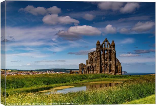 Whitby Abbey Canvas Print by Andrew  Sturdy