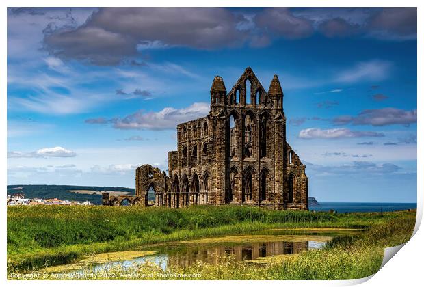 Whitby Abbey Print by Andrew  Sturdy