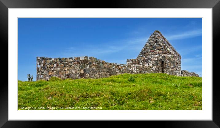 Kilchiaran Chapel, Islay, Scotland Framed Mounted Print by Kasia Design