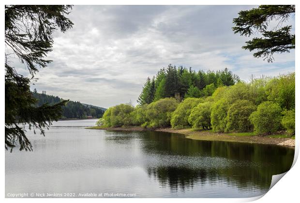 Pontsticill Reservoir Central Brecon Beacons Print by Nick Jenkins