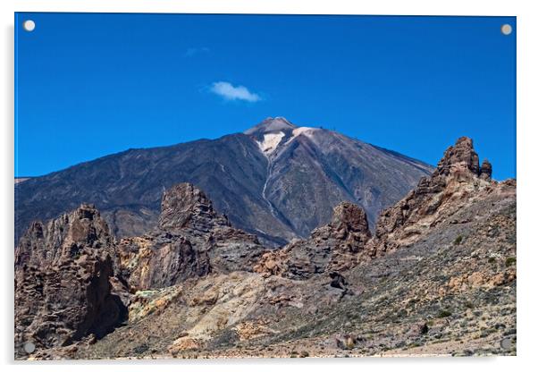 Mount Teide in March Acrylic by Joyce Storey