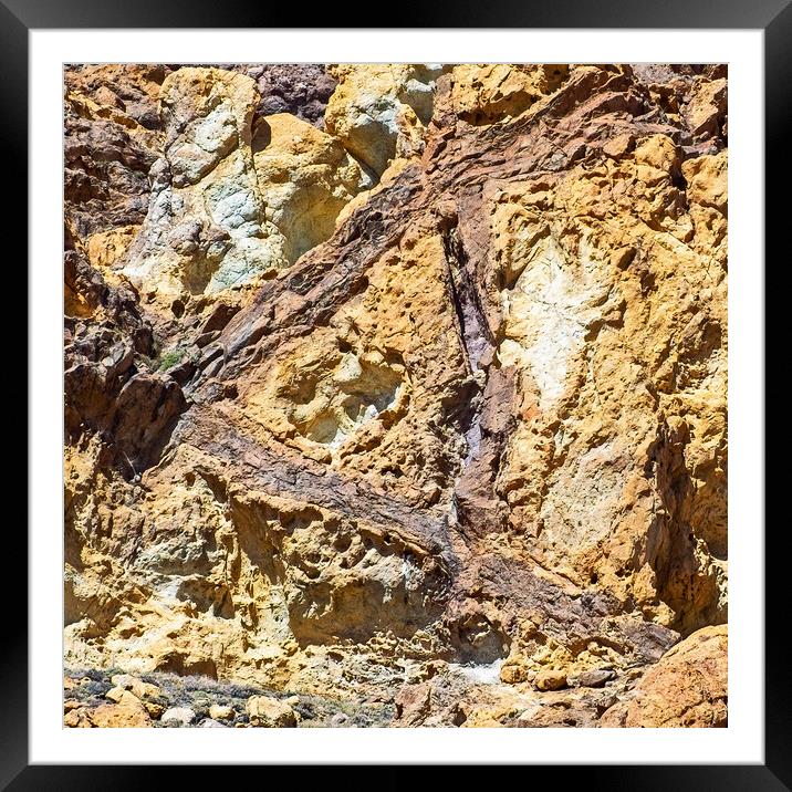 Rock formation in Teide  Framed Mounted Print by Joyce Storey