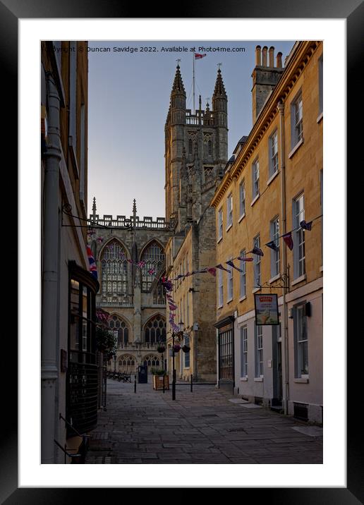 Bath Abbey view from Church Street Framed Mounted Print by Duncan Savidge
