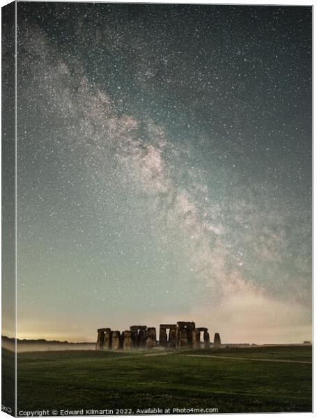 Stonehenge, Milkyway Canvas Print by Edward Kilmartin