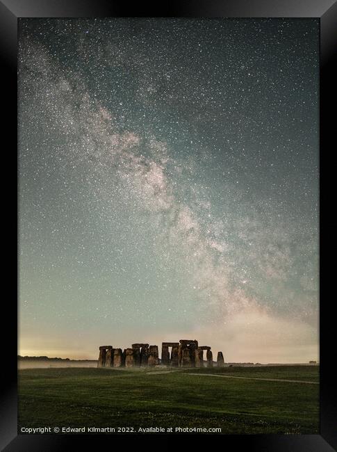 Stonehenge, Milkyway Framed Print by Edward Kilmartin