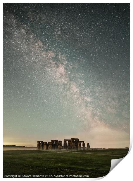 Stonehenge, Milkyway Print by Edward Kilmartin