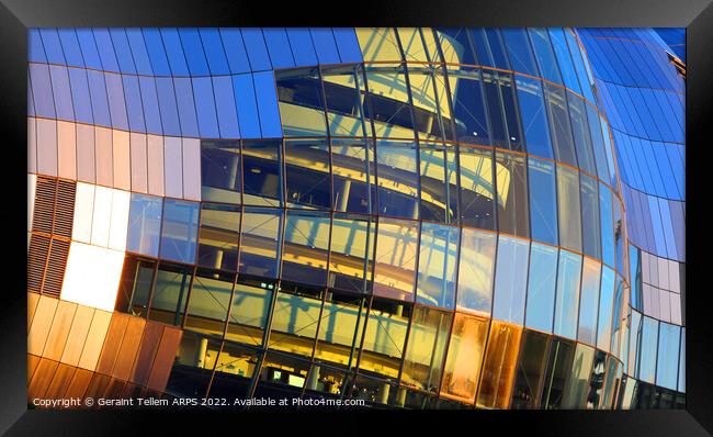 The Sage, Gateshead, Newcastle upon Tyne, England, UK detail Framed Print by Geraint Tellem ARPS