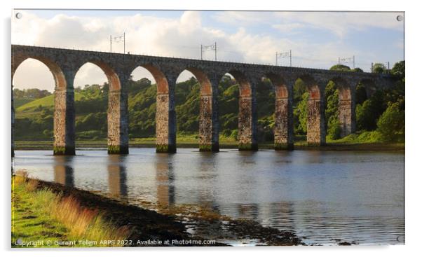 Royal Border Bridge, Berwick upon Tweed, Northumberland, UK Acrylic by Geraint Tellem ARPS
