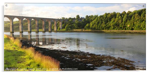 Royal Border Bridge viaduct Berwick upon Tweed, Northumberland, UK Acrylic by Geraint Tellem ARPS