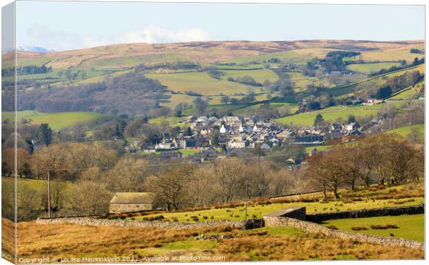 Sedbergh from Garsdale, Yorkshire Dales National Park Canvas Print by Louise Heusinkveld