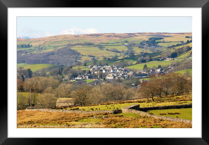 Sedbergh from Garsdale, Yorkshire Dales National Park Framed Mounted Print by Louise Heusinkveld