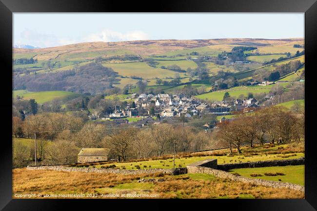 Sedbergh from Garsdale, Yorkshire Dales National Park Framed Print by Louise Heusinkveld