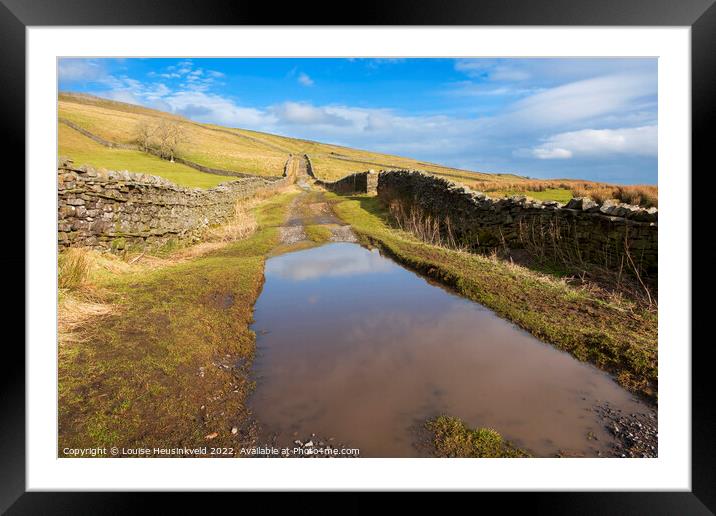 Wensleydale on a February afternoon, Yorkshire Dales Framed Mounted Print by Louise Heusinkveld