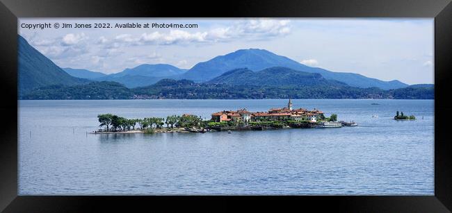 Isola dei Pescatori, Lake Maggiore - Panorama Framed Print by Jim Jones
