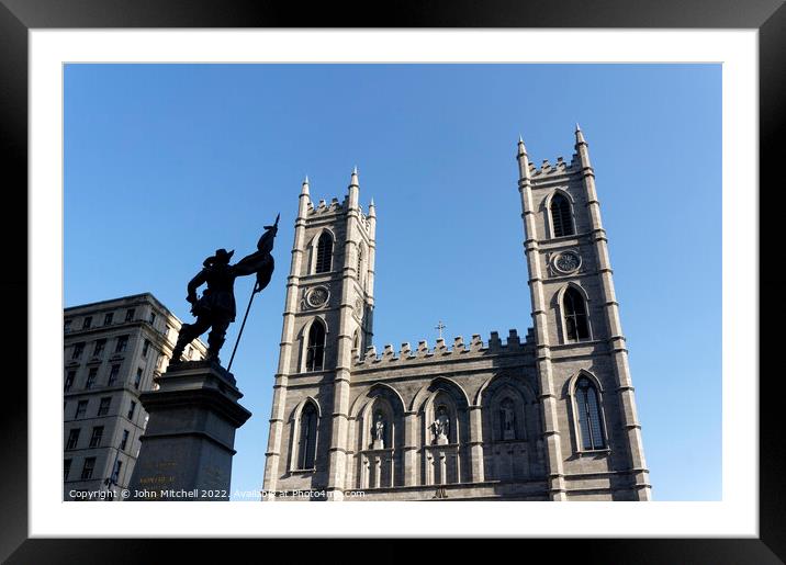 Notre Dame Basilica Montreal Framed Mounted Print by John Mitchell