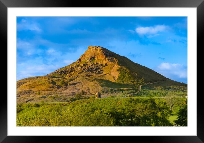 Spring evening at Roseberry topping Framed Mounted Print by Kevin Winter