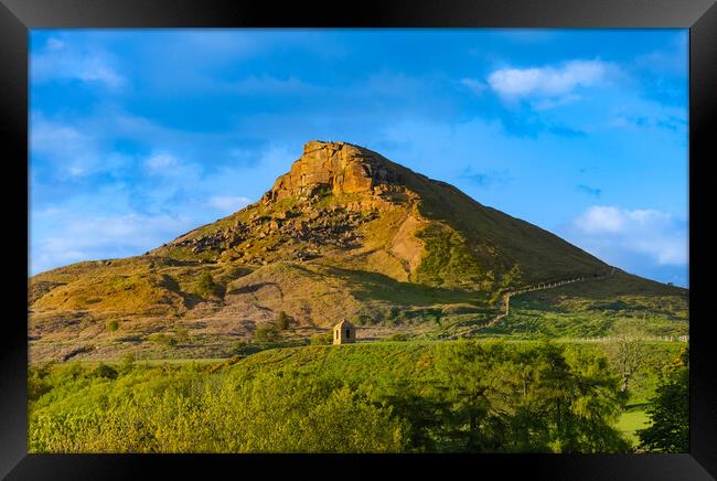 Spring evening at Roseberry topping Framed Print by Kevin Winter