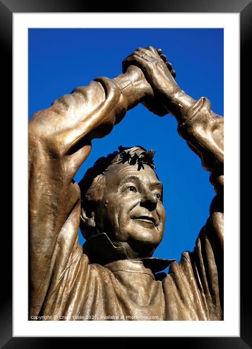 Brian Clough Statue Nottingham Framed Mounted Print by Craig Yates