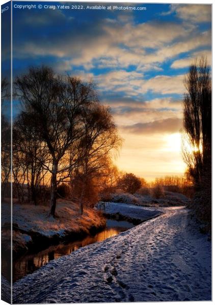 Winter Morning Sunrise Canvas Print by Craig Yates