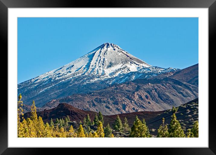 Mount Teide in December Framed Mounted Print by Joyce Storey
