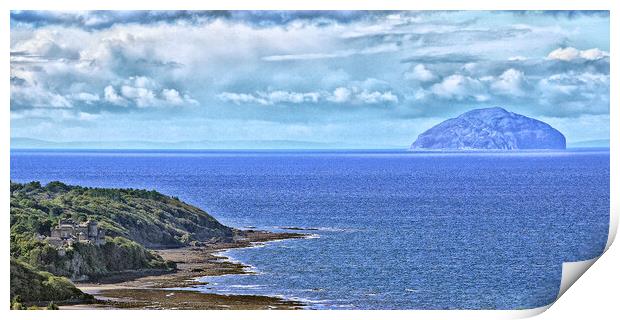 South Ayrshire coastal view, Culzean and Ailsa Cra Print by Allan Durward Photography