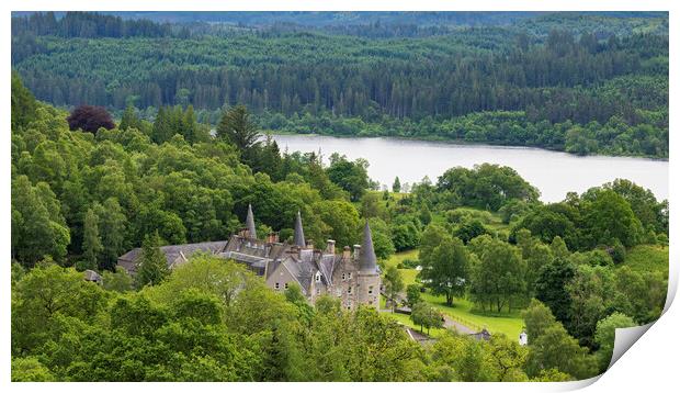 Tigh Mor Hotel, The Trossachs, Scotland. Print by Tommy Dickson