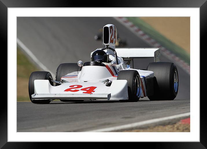 1974 Hesketh - Cosworth 308 at Brands Hatch 2010 Framed Mounted Print by SEAN RAMSELL