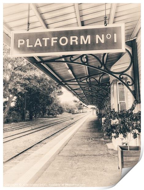 Gympie Heritage Railway Station, Platform One Queensland Australia Print by Julie Gresty