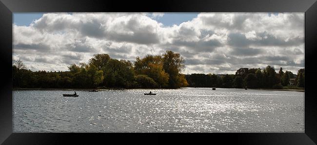 Fly Fishing on Tringford Reservoir 2 Framed Print by graham young