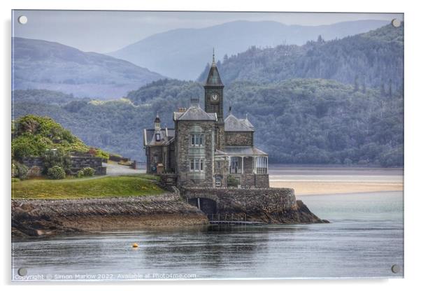 Timeless Beauty The Clock House at Barmouth Acrylic by Simon Marlow