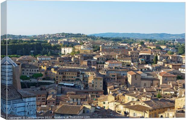 View from the Faccianote - Siena Canvas Print by Laszlo Konya