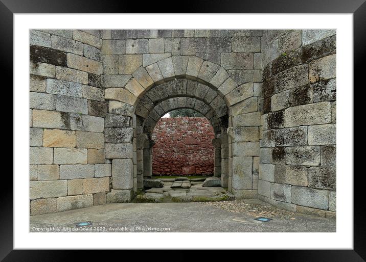 Castle of Idanha-a-velha gate Framed Mounted Print by Angelo DeVal