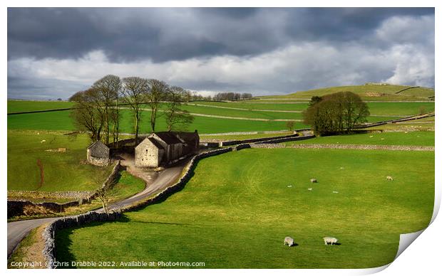 Under Derbyshire's open skies Print by Chris Drabble