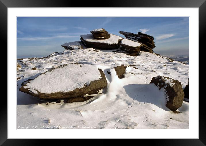 Winter at Fairbrook Naze Framed Mounted Print by Chris Drabble