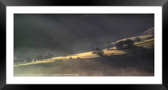 Winter light in the Derwent Valley Framed Mounted Print by Chris Drabble