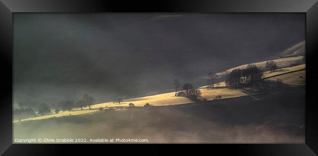 Winter light in the Derwent Valley Framed Print by Chris Drabble