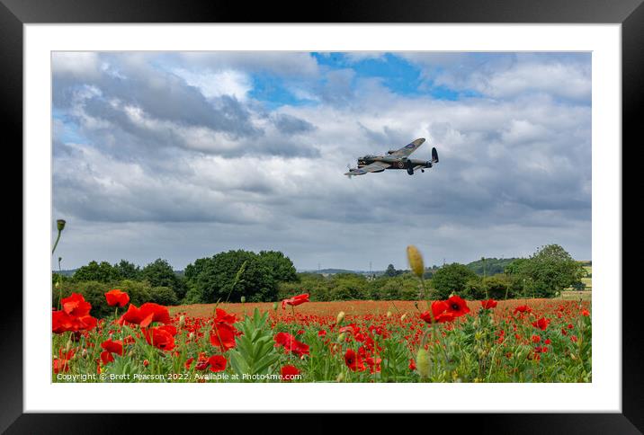 Avro Lancaster  Framed Mounted Print by Brett Pearson