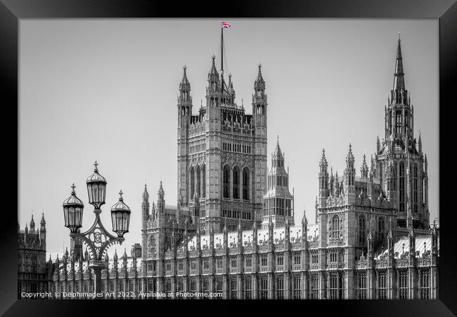 London, The Houses of Parliament Framed Print by Delphimages Art