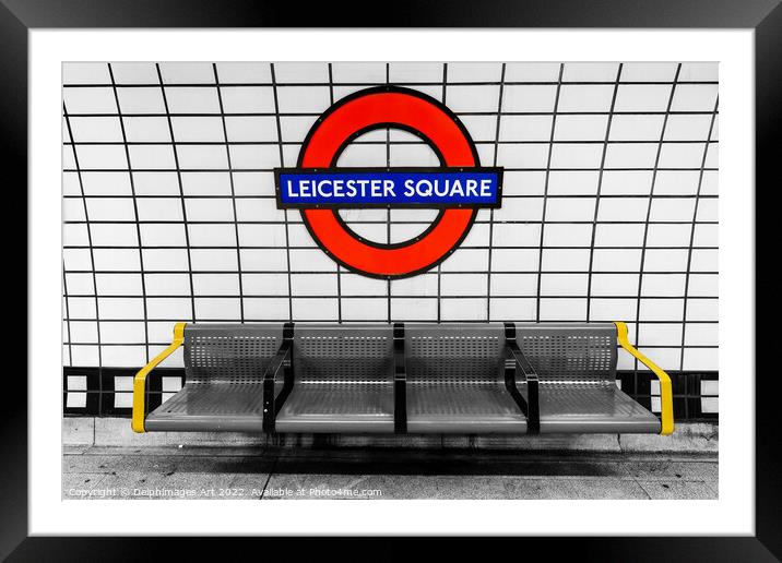 London Leicester Square Underground metro station Framed Mounted Print by Delphimages Art