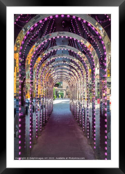 London Covent Garden, Infinity chamber Framed Mounted Print by Delphimages Art