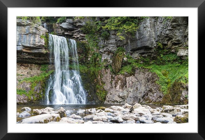 Thornton Force waterfall Framed Mounted Print by Jason Wells