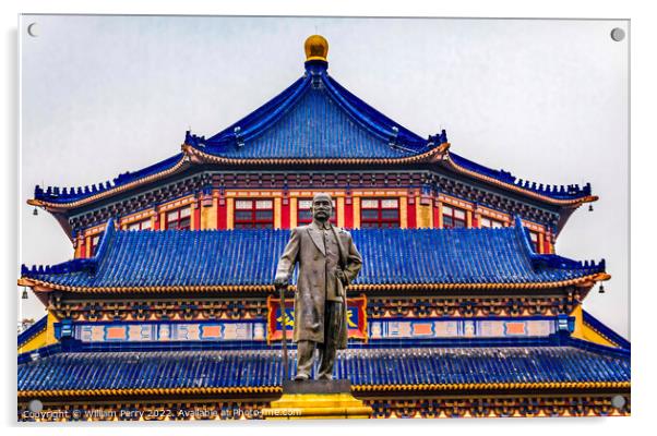 Sun Yat-Sen Memorial Statue Guangzhou City Guangdong Province Ch Acrylic by William Perry