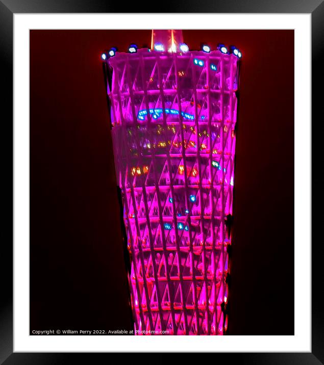 Canton Tower Guangzhou Guangdong Province China Framed Mounted Print by William Perry