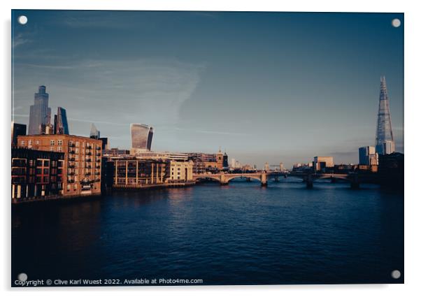 London Skyline  Acrylic by Clive Karl Wuest