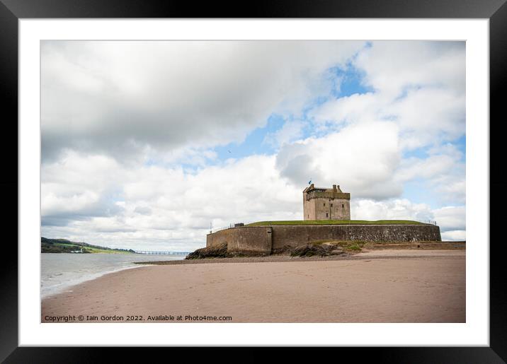 Broughty Ferry Castle and Beach  by Dundee Scotland Framed Mounted Print by Iain Gordon