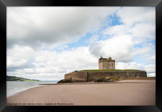 Broughty Ferry Castle and Beach  by Dundee Scotland Framed Print by Iain Gordon