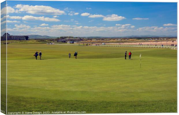 18th Hole, Old Course, St Andrews Canvas Print by Kasia Design