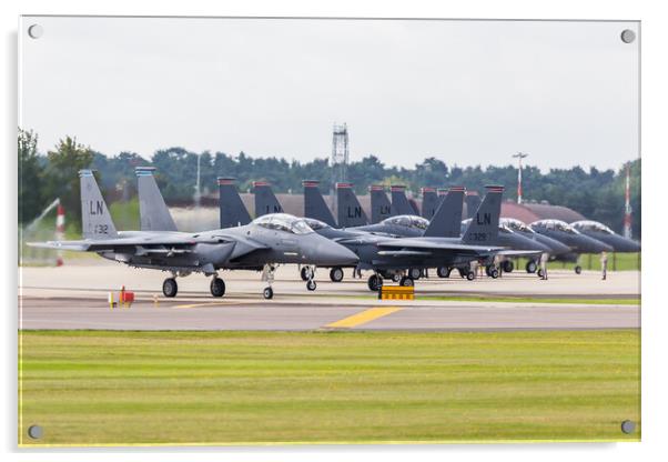 F-15E Strike Eagles prepare to depart Acrylic by Jason Wells